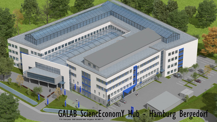 Gebäude: mit Eisspeicher klimaneutral arbeiten und forschen (GALAB Laboratories)
